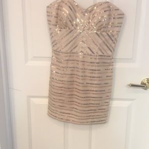 Short gold sequin dress